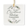 Ceramic 3-inch Square-Shaped Christmas Ornament V406