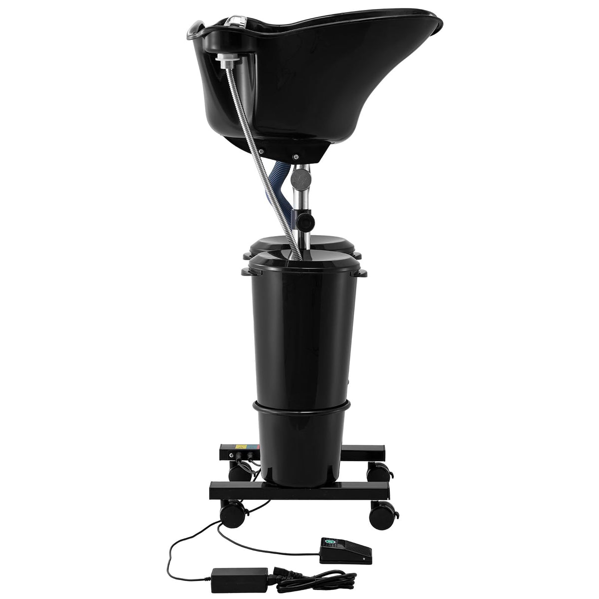 Portable Shampoo Bowl with Electric Pump, 2 Buckets, Black V8020
