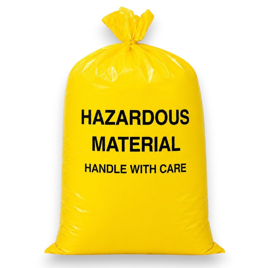 10-Gallon Hazardous Waste Bags 24 Pack Yellow 4 mil K406479