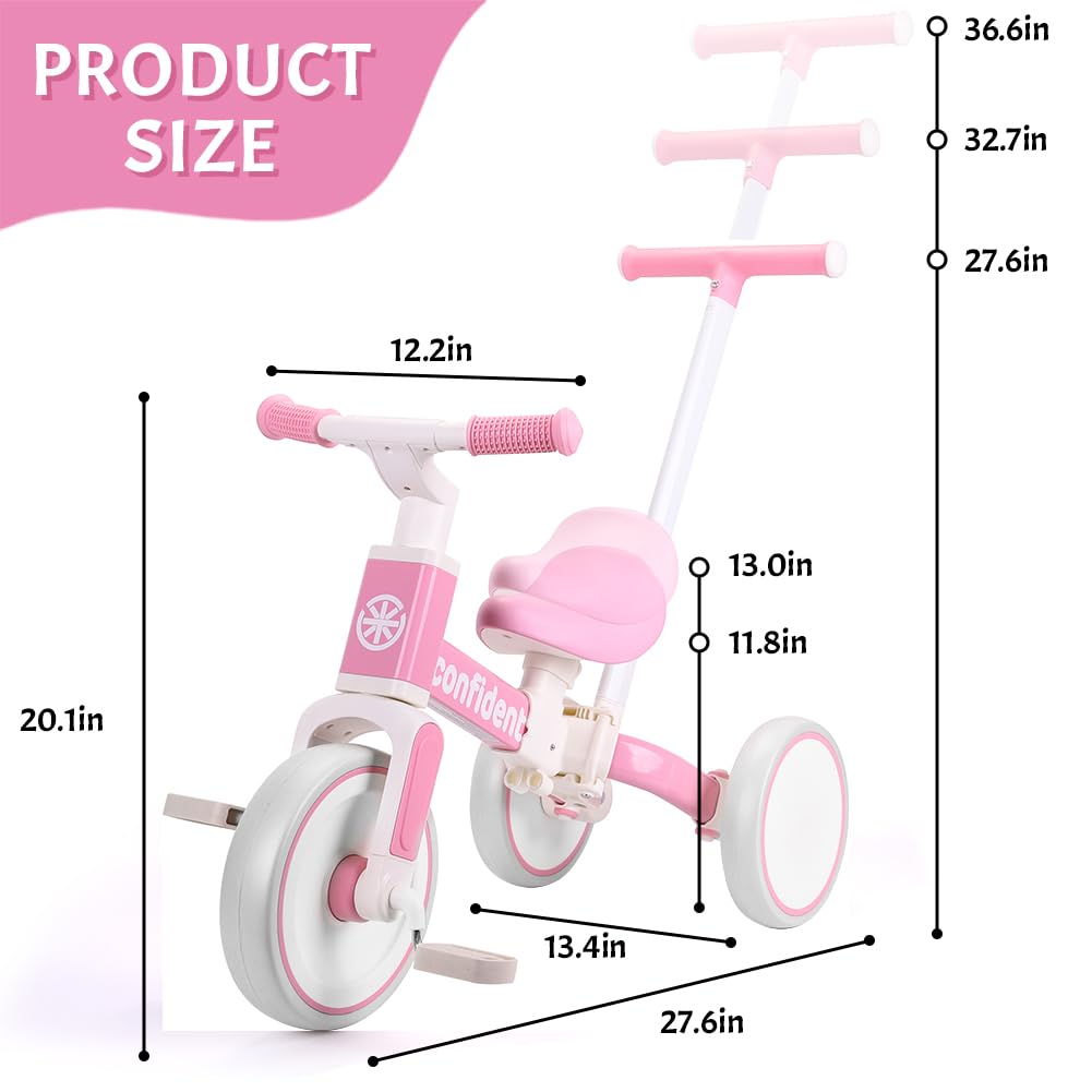 Tricycle for Toddlers 1-3 Year Olds, 5 in 1 Toddler Balance Bike Z6440