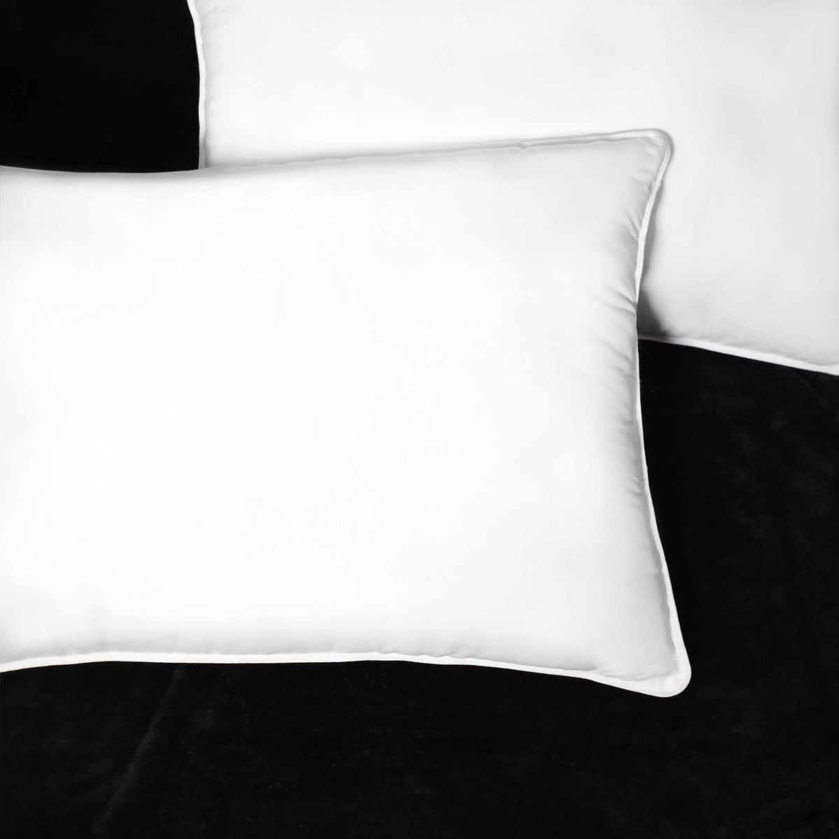 Down Alternative Pillow Set, Soft Microfiber Shell, Set of 2, King Size V6093