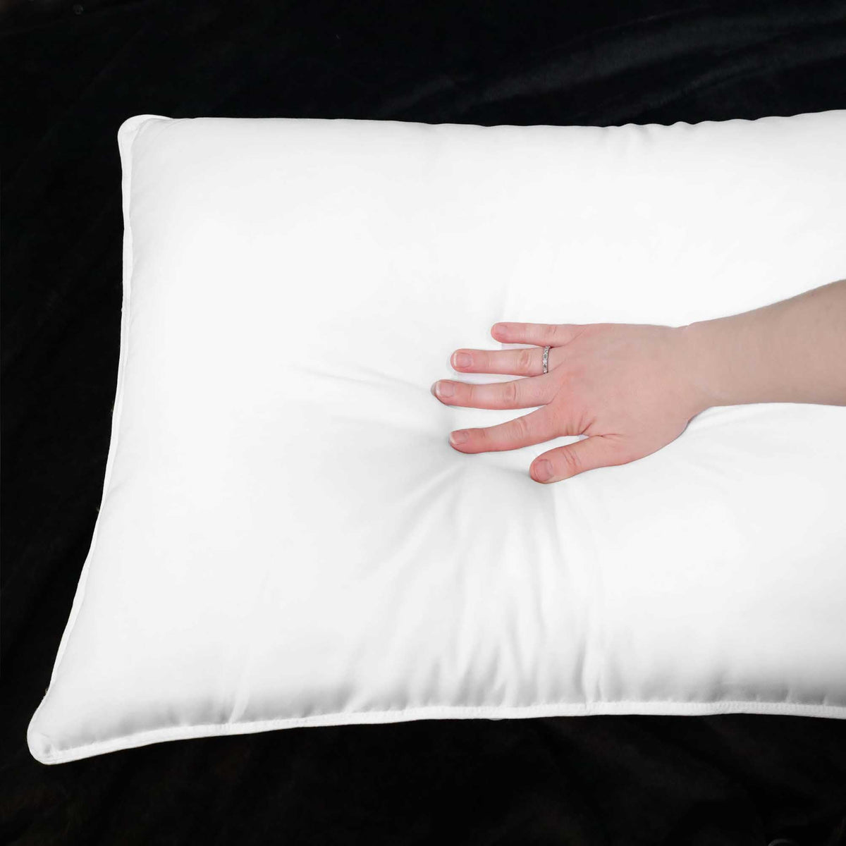 Down Alternative Pillow Set, Soft Microfiber Shell, Set of 2, King Size V6093