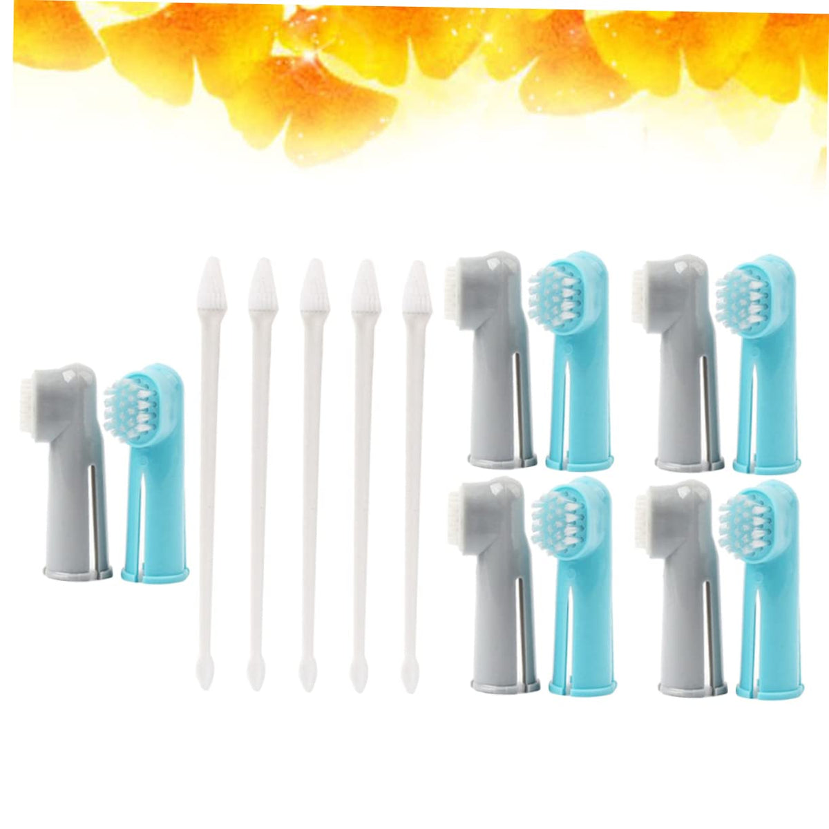 15 Pc Dual-Headed and Finger Pet Toothbrushes U431792