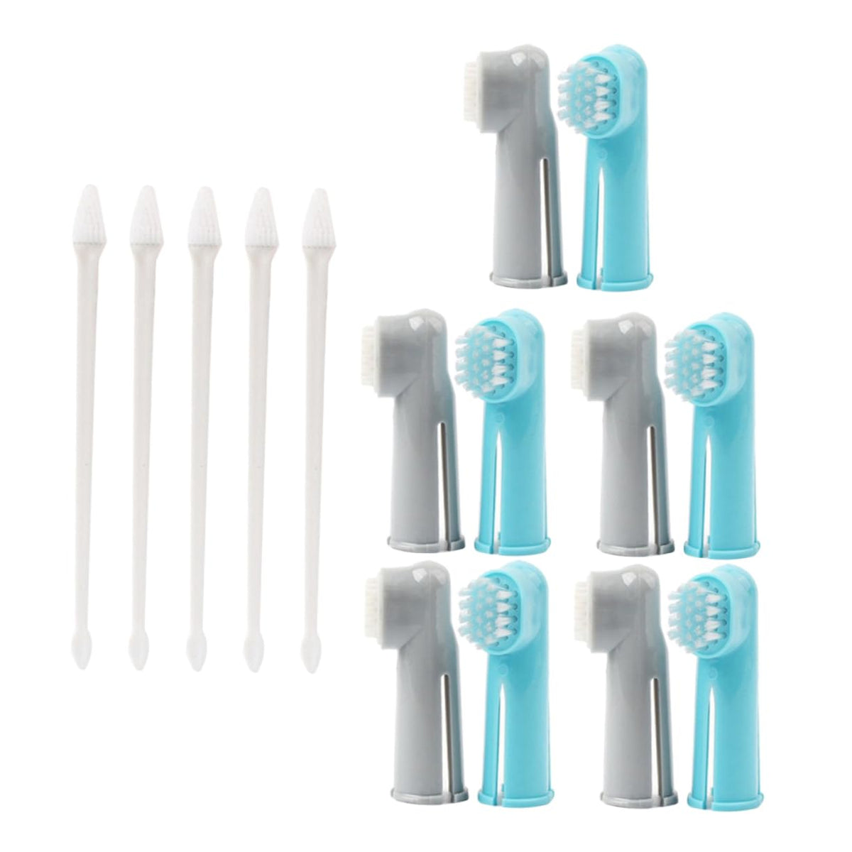 15 Pc Dual-Headed and Finger Pet Toothbrushes U431792