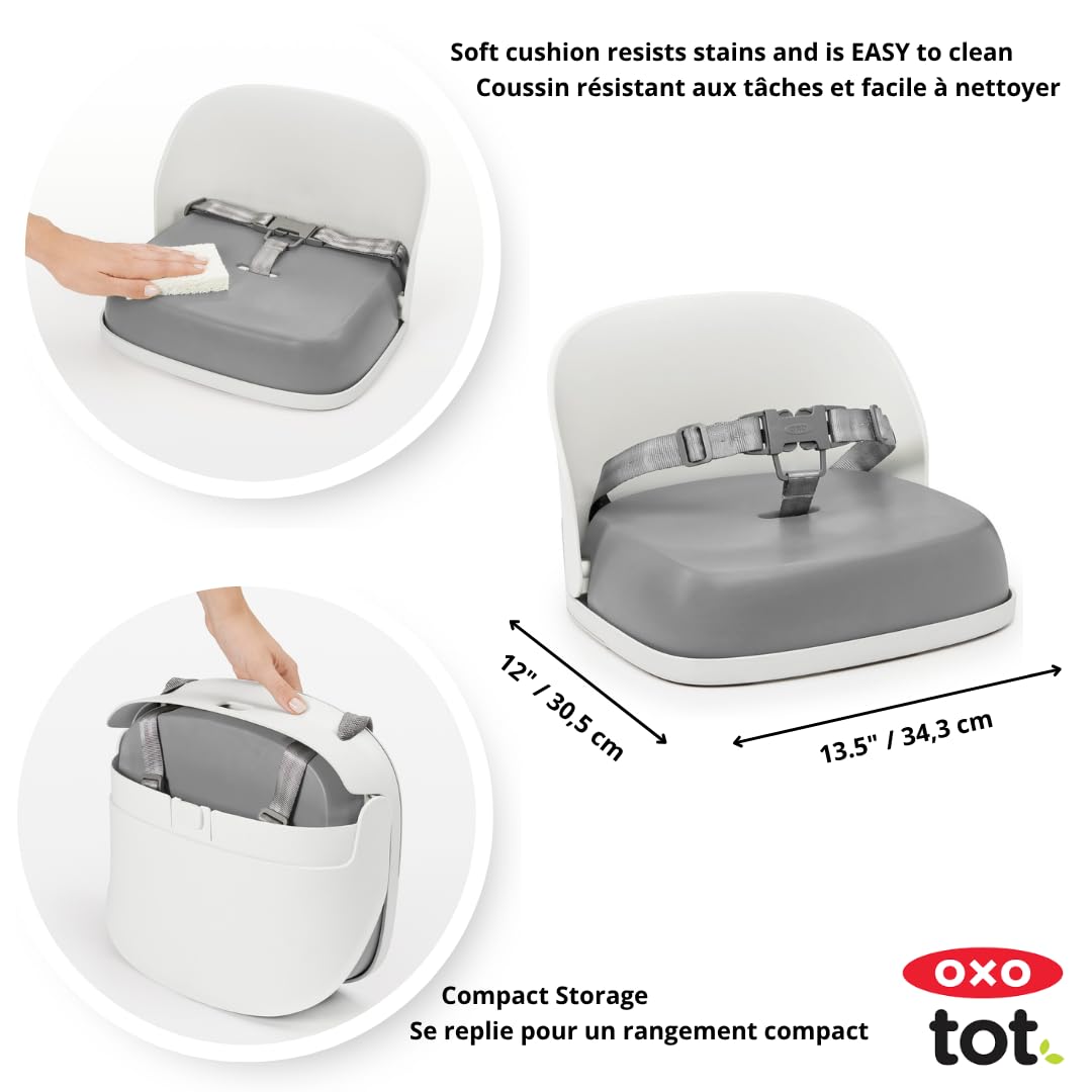 Gray Toddler Booster Seat with Straps S7965