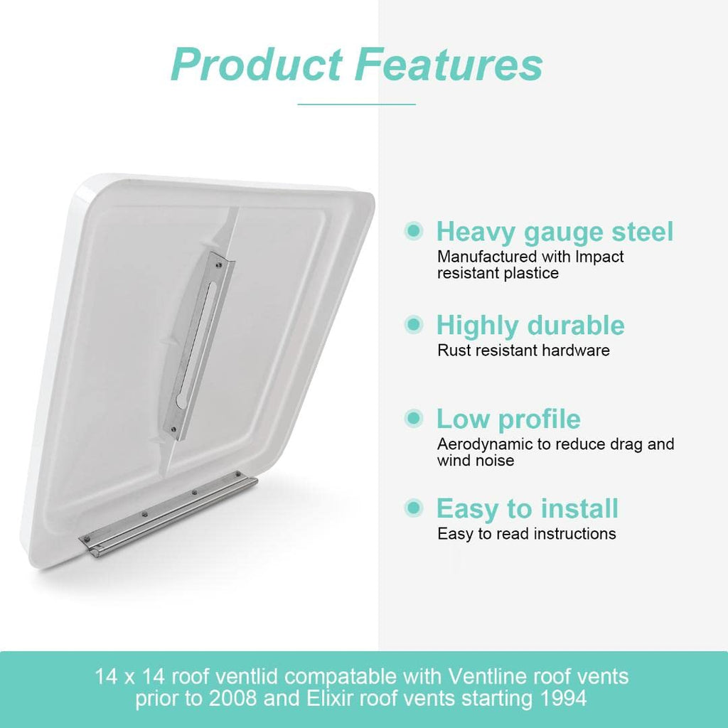 14" White 2 Pack Roof Vent Cover W32900