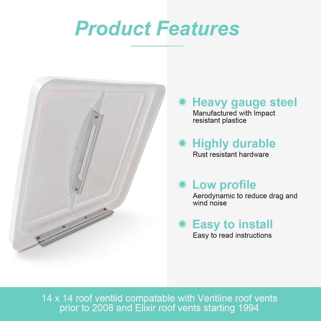 14" White 2 Pack Roof Vent Cover W32900
