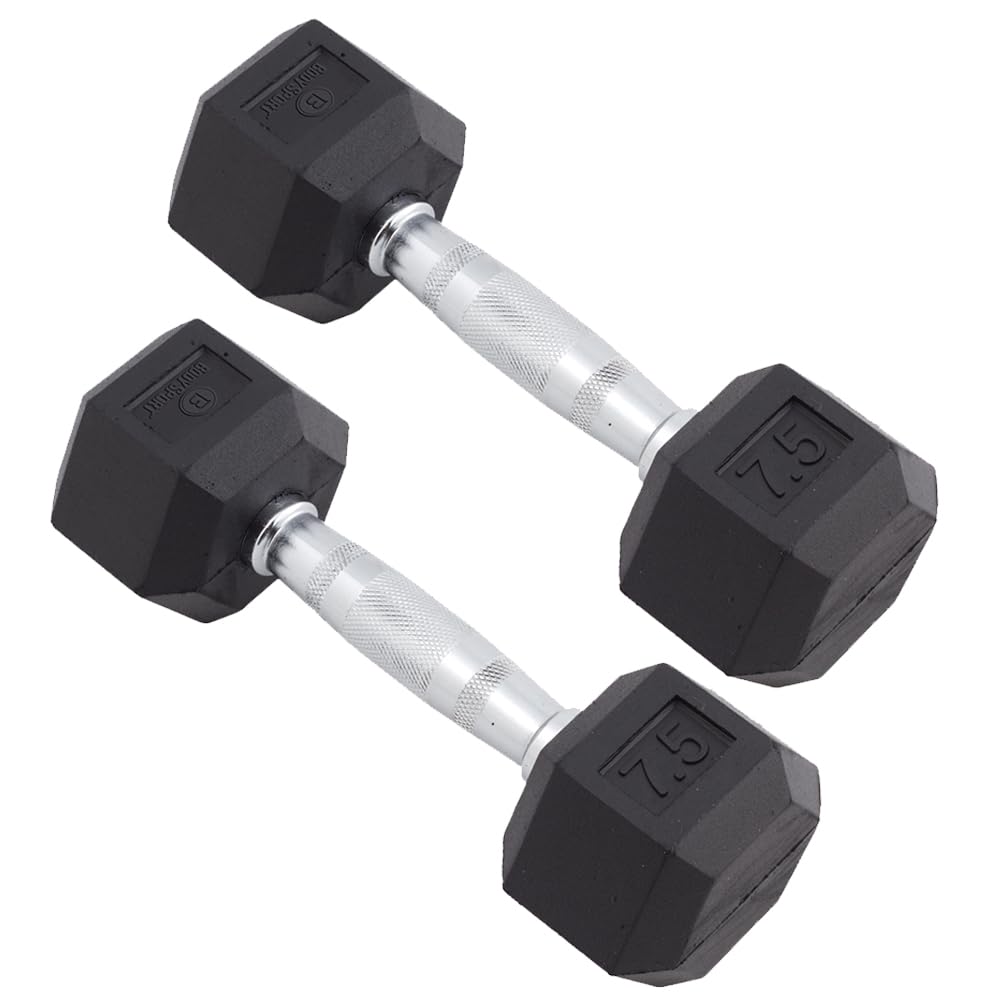 Rubber Encased Hex Dumbbell Pair R27059
