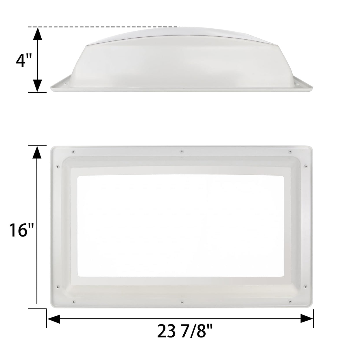 14" x 22" x 4" RV Skylight Inner Dome O235