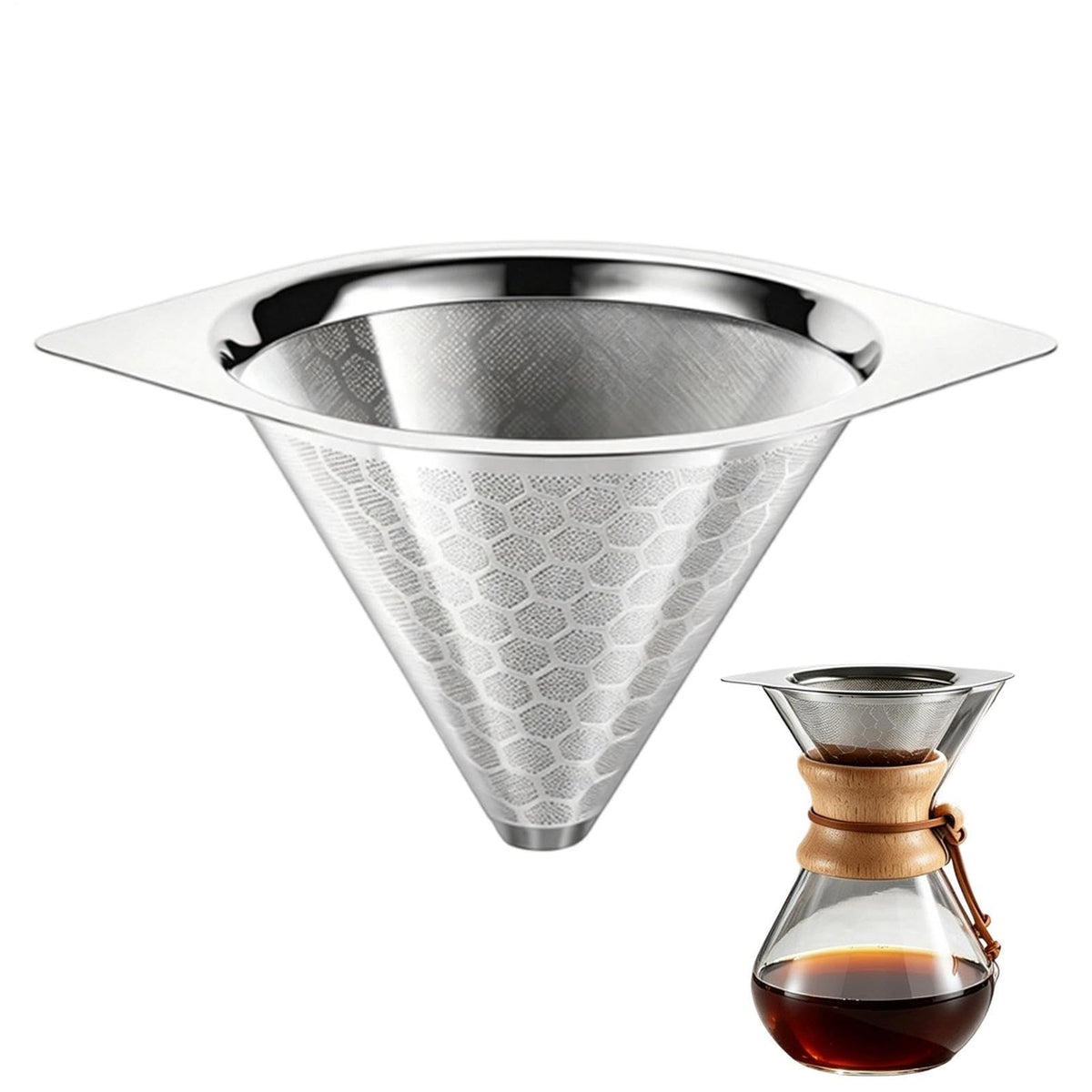 Stainless Steel Fine Mesh Drip Coffee Filter G9056