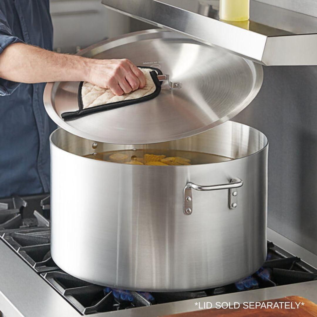 60 qt Heavy Weight Aluminum Sauce Pot with Riveted Handles V381539