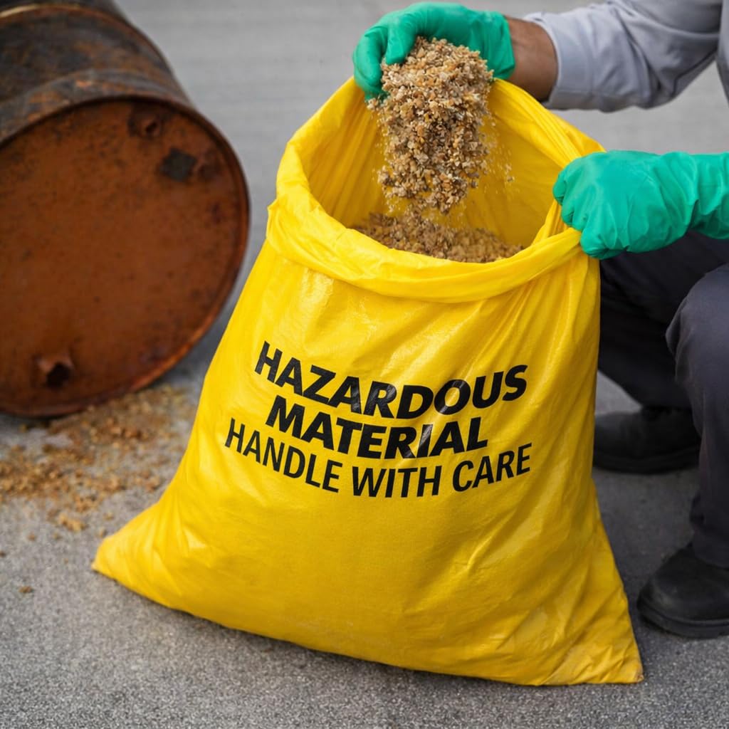 10-Gallon Hazardous Waste Bags 24 Pack Yellow 4 mil K406479