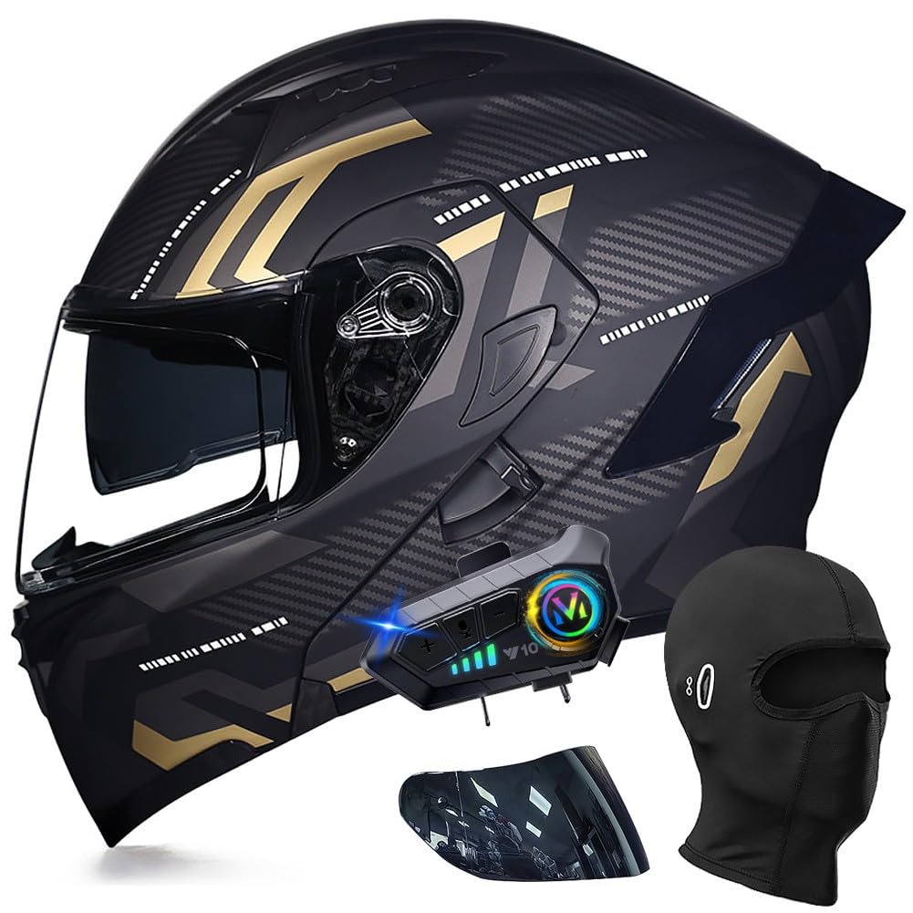 DOT Approved Flip Up Full Face Modular Motorcycle Helmet with Dual Visor L1174