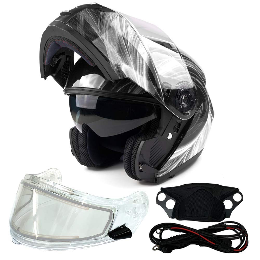 Full Face Snowmobile Helmet with Heated Shield E4296