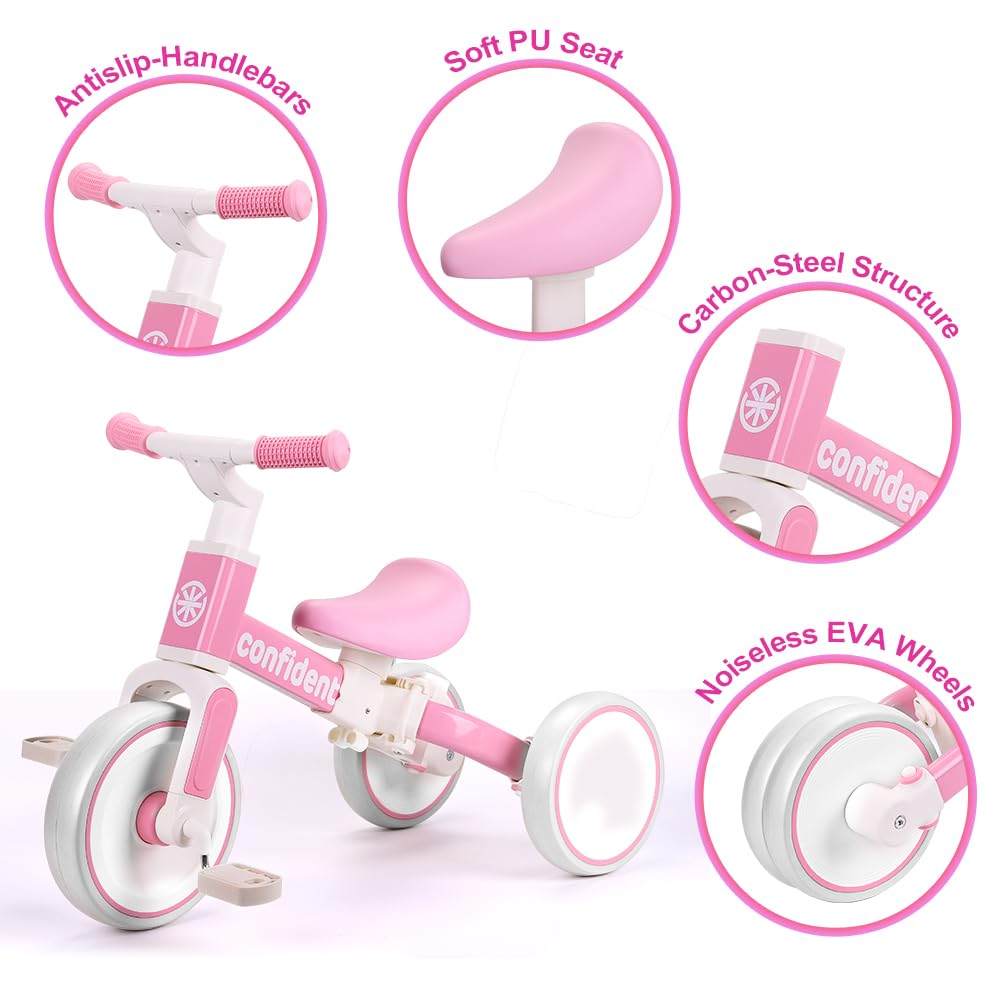 Tricycle for Toddlers 1-3 Year Olds, 5 in 1 Toddler Balance Bike Z6440