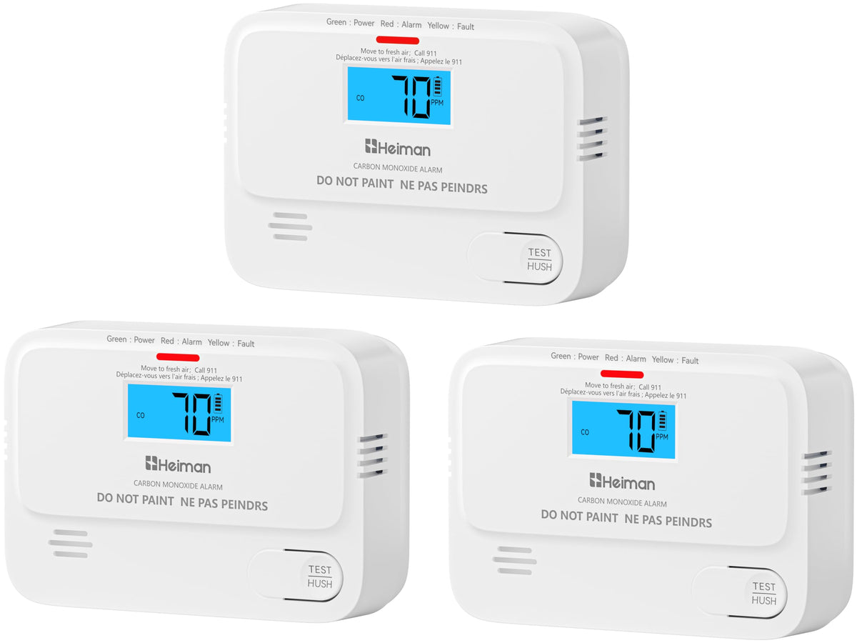 Carbon Monoxide Detectors 3 Pack E174135