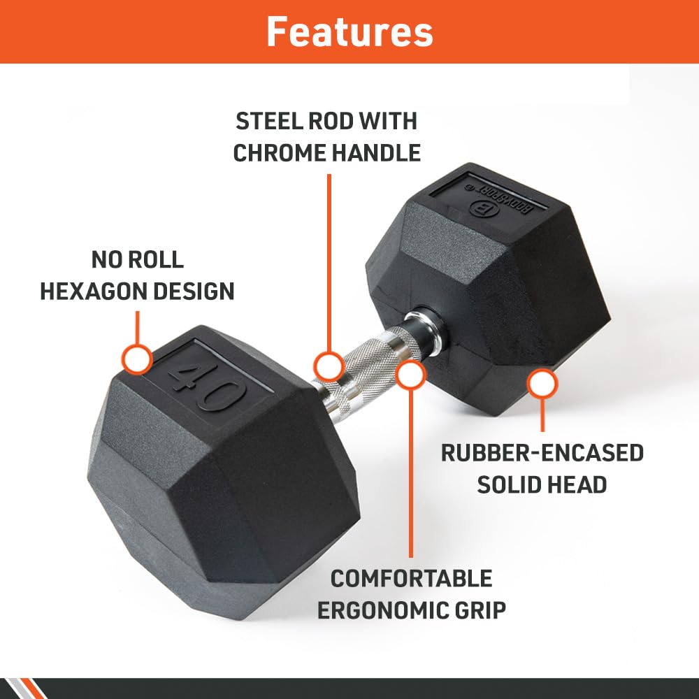 Rubber Encased Hex Dumbbell Pair R27059