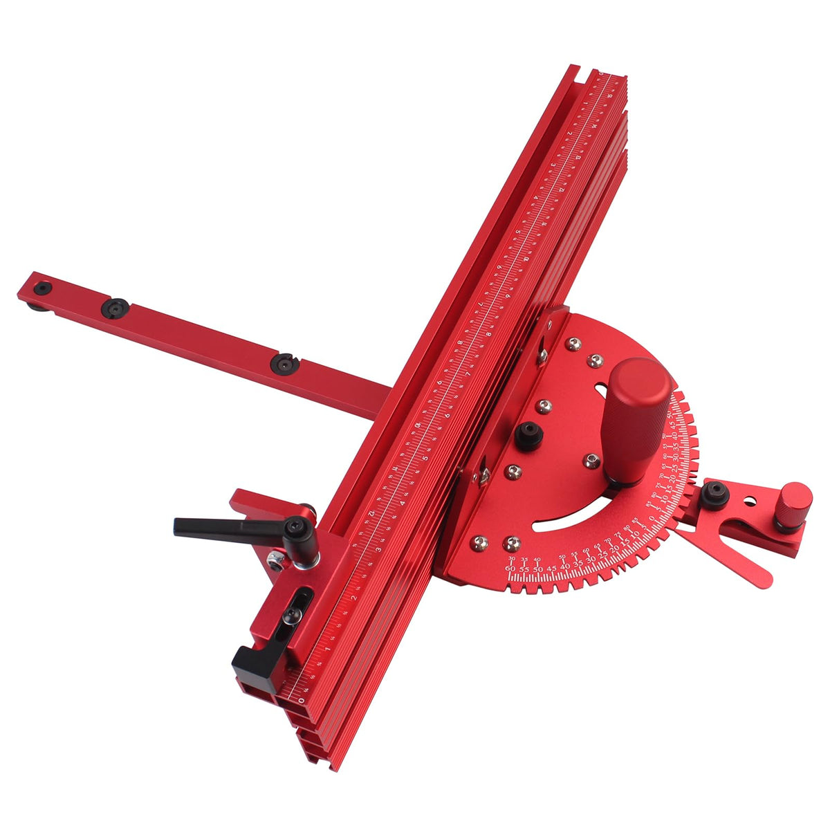 Aluminum Precision Miter Gauge with T-Track Fence and Flip Stop C8568