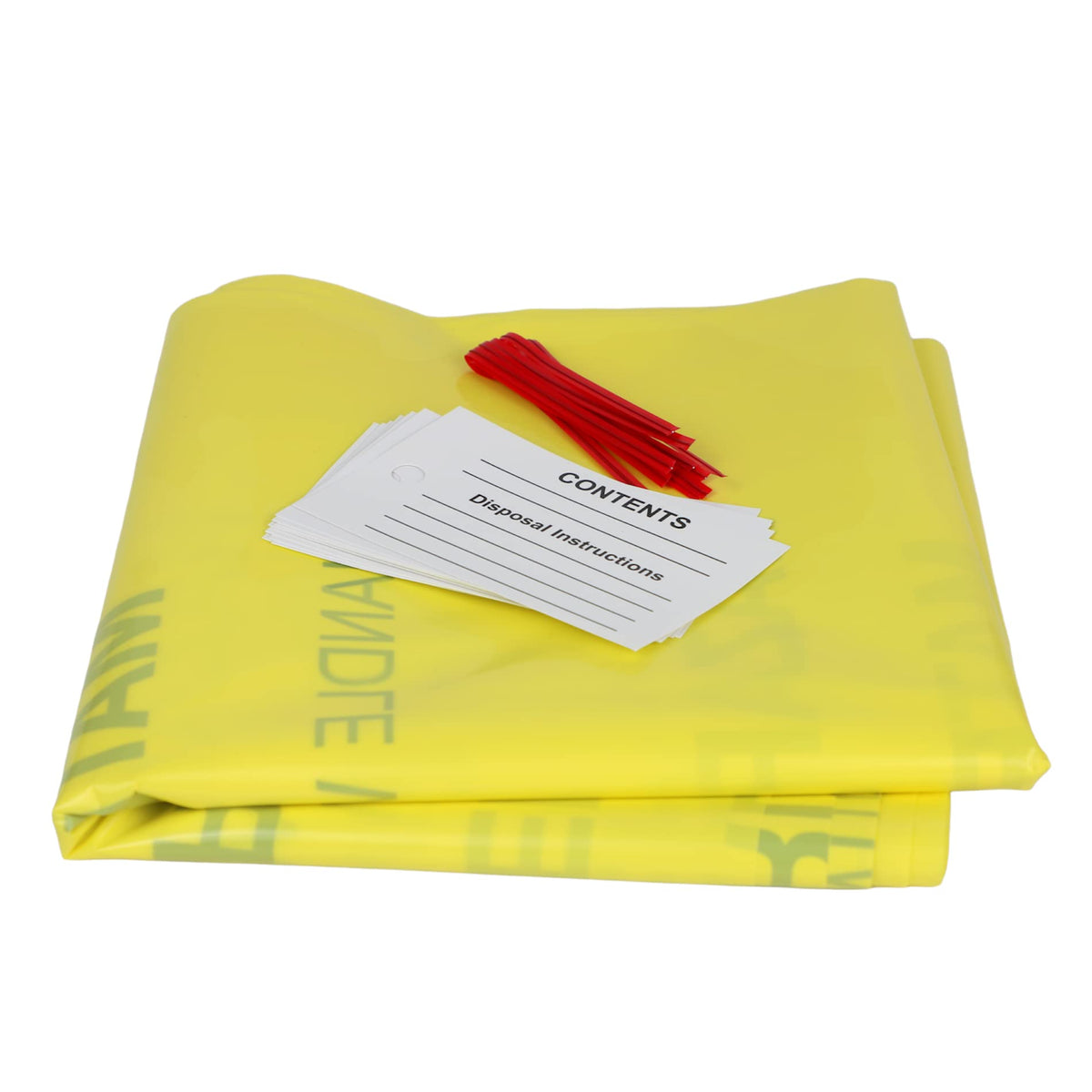 10-Gallon Hazardous Waste Bags 24 Pack Yellow 4 mil K406479