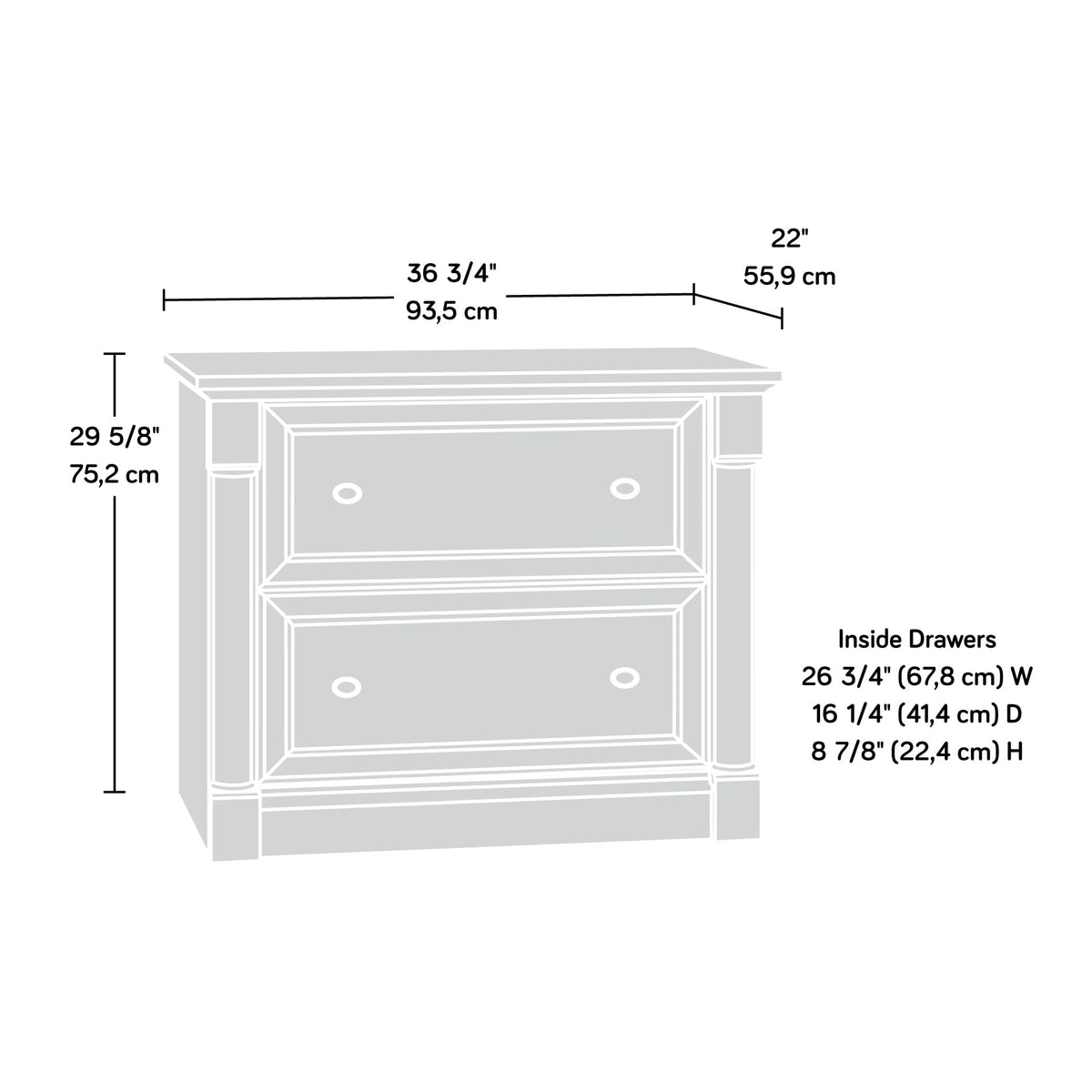 2 Drawer Lateral File Cabinet T53479