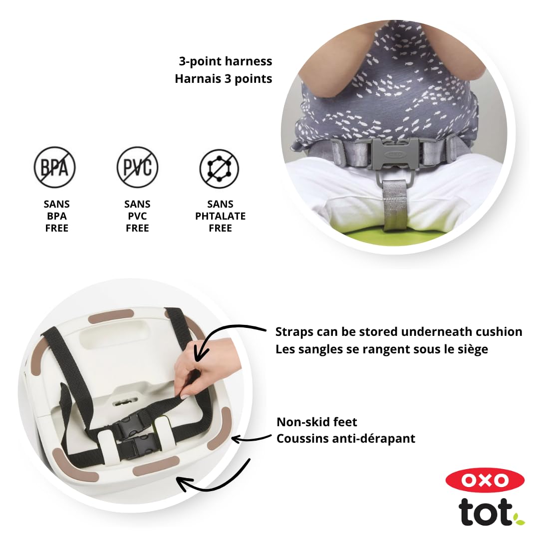 Gray Toddler Booster Seat with Straps S7965