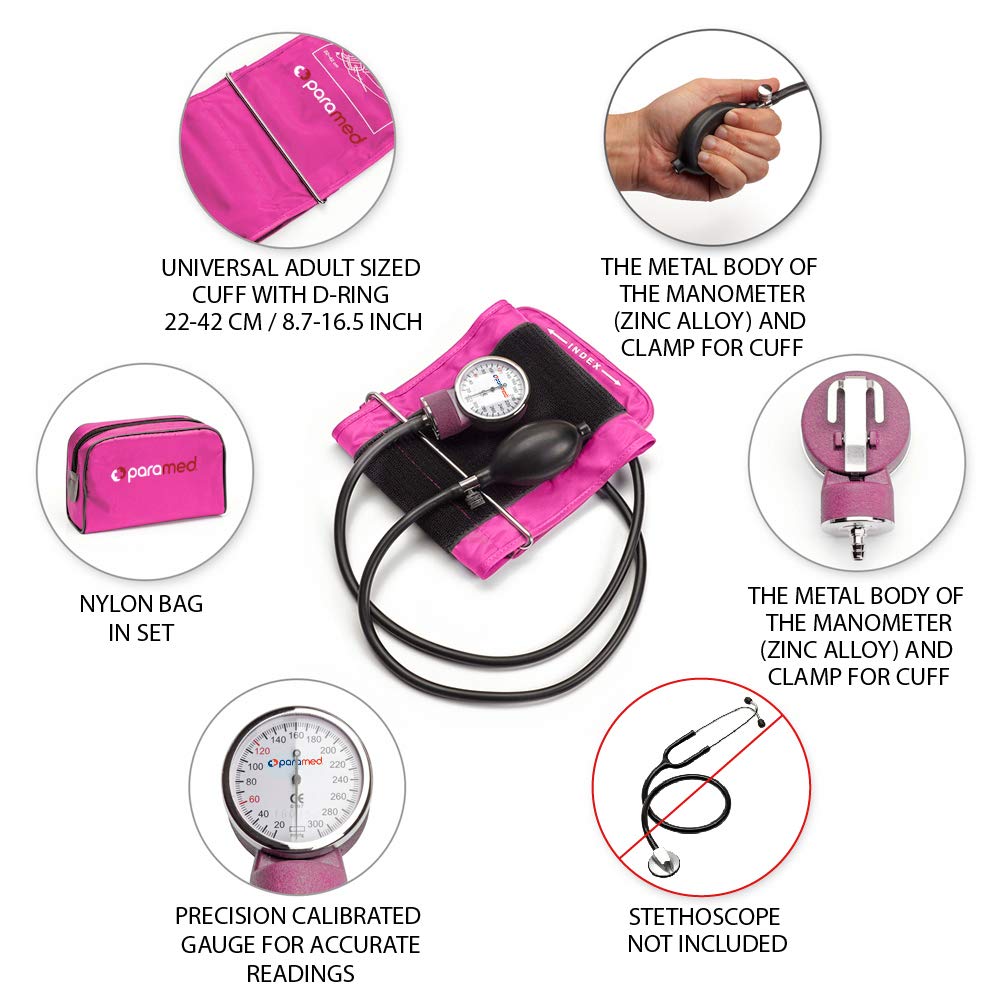 Manual Blood Pressure Cuff with Universal Cuff and Carrying Case S5932