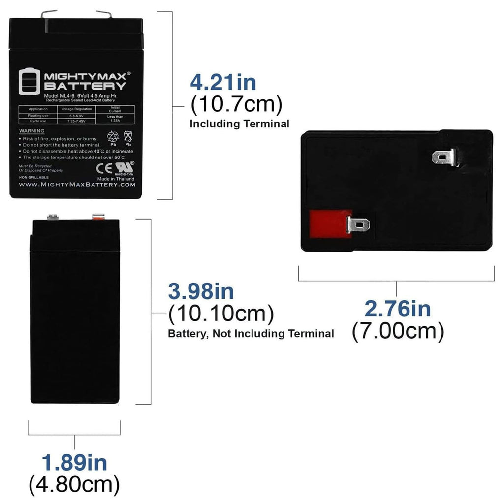 6V 4.5AH Battery 2 Pack R2288