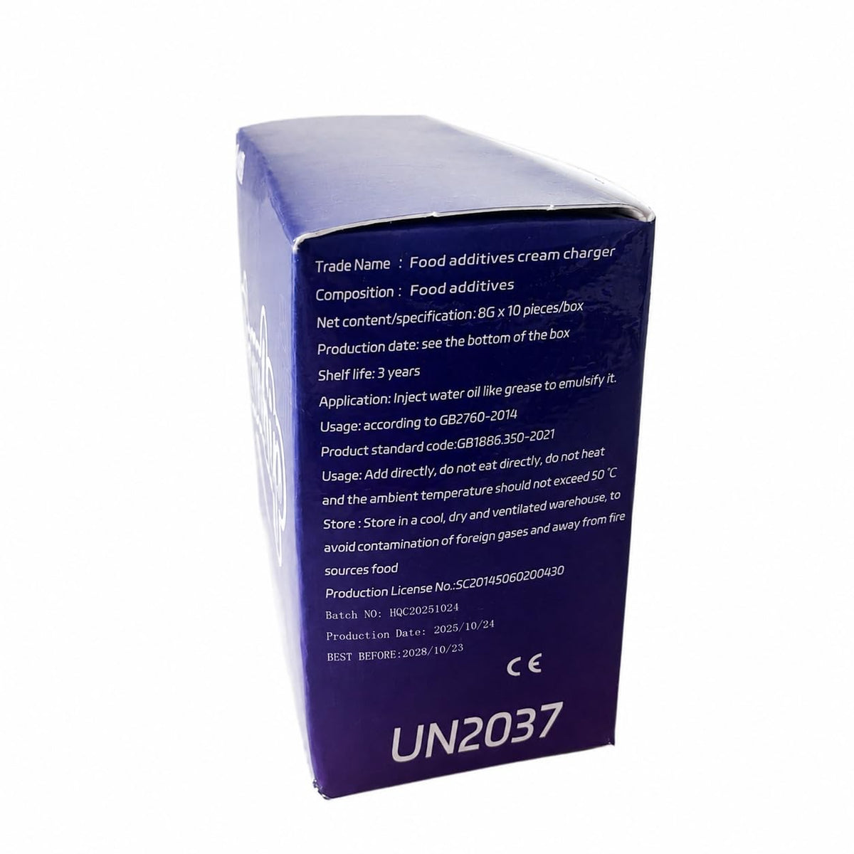 Whipped Cream Charger 10-Pack 8g Nitrous Oxide Cartridges D648
