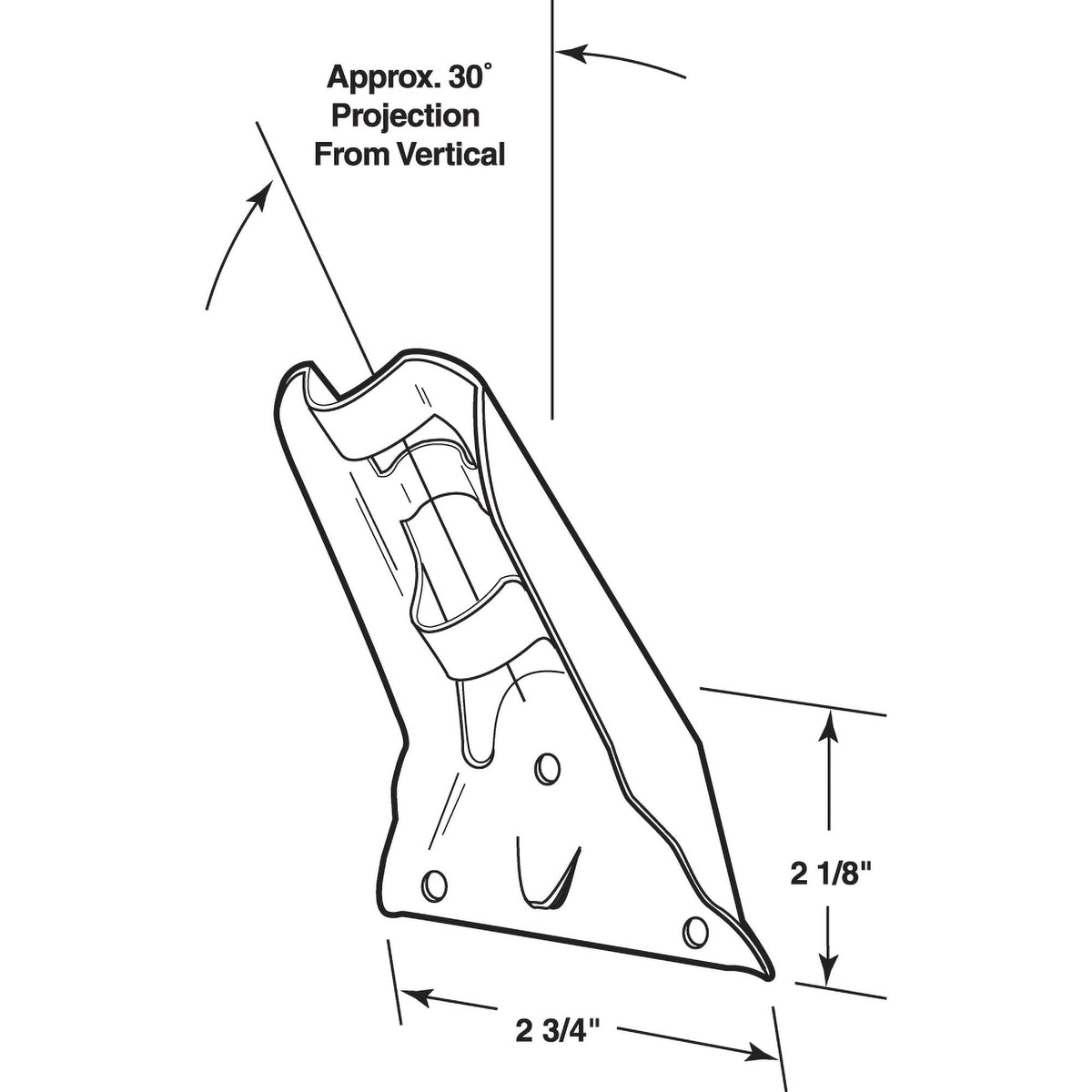 Zinc-Plated Steel Flagpole Bracket P7657