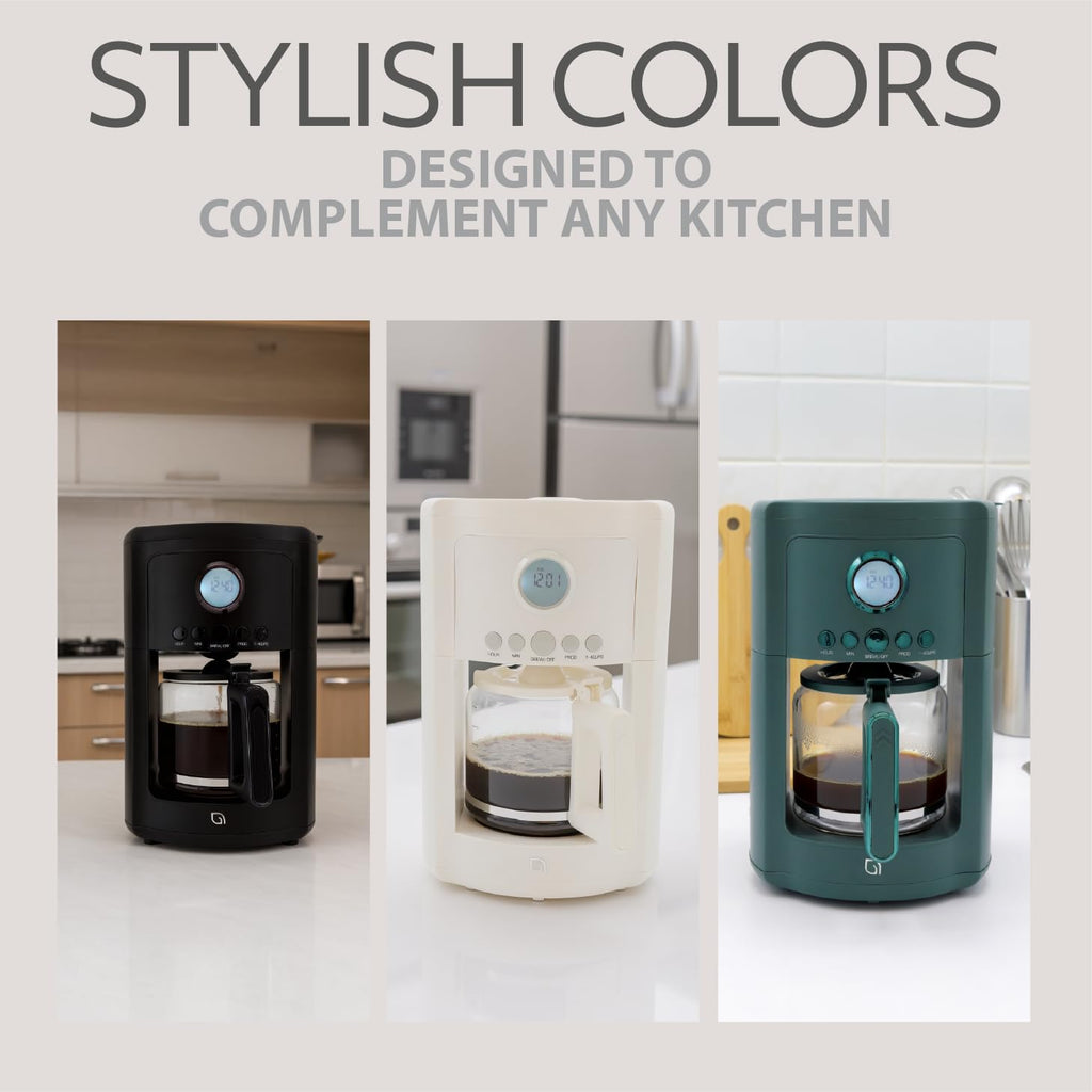 12-Cup Programmable Drip Coffee Maker with Glass Carafe V44826