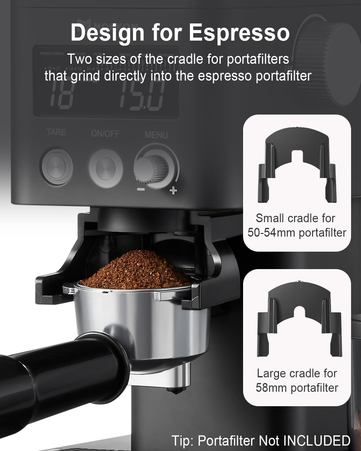 Conical Burr Coffee Grinder with Scale, 31 Grind Settings, Stainless Steel, Black G22521