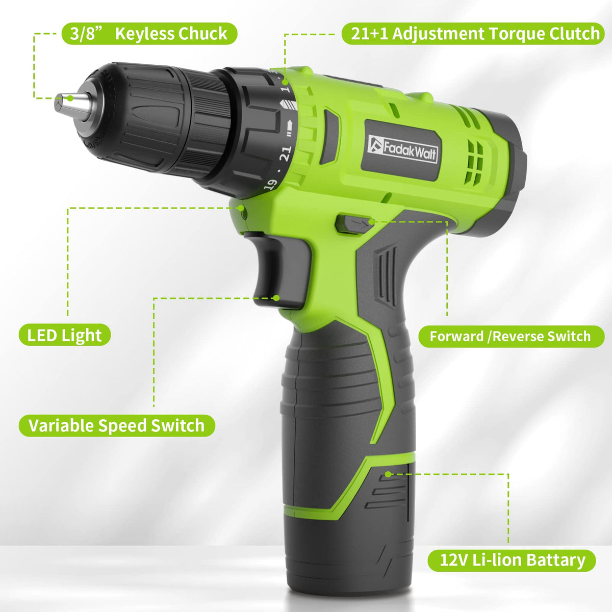 Cordless Drill Set 12V with Battery and Charger L150709
