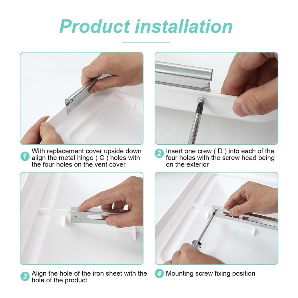 14" White 2 Pack Roof Vent Cover W32900