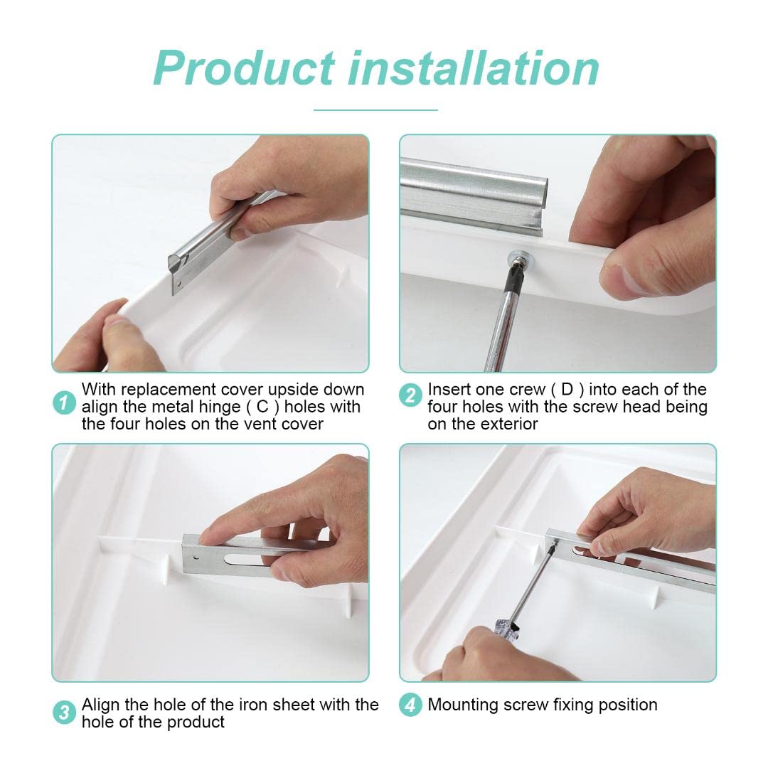 14" White 2 Pack Roof Vent Cover W32900
