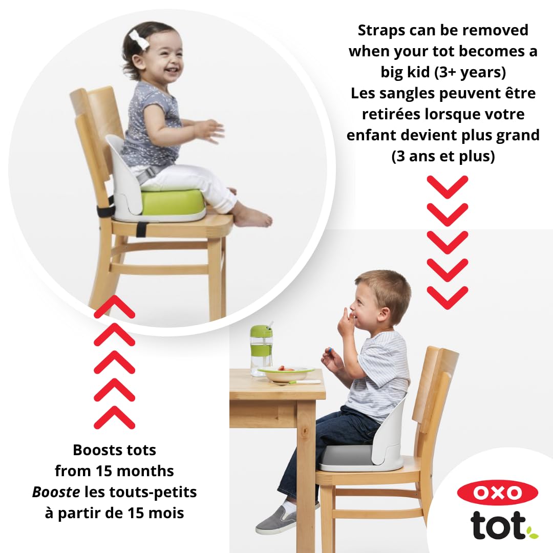 Gray Toddler Booster Seat with Straps S7965
