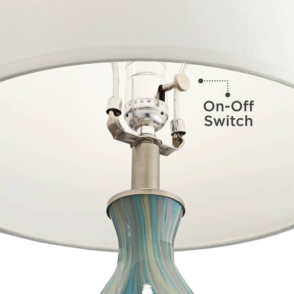 22" Art Glass Table Lamps Set of 2 D335