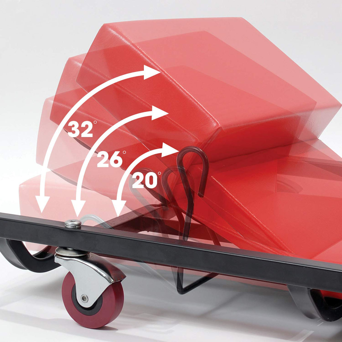 Rolling Garage Creeper with Adjustable Headrest and 6 Casters P2262