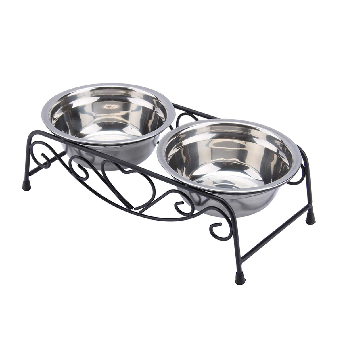Stainless Steel Elevated Dog Cat Bowls with Iron Stand H204191