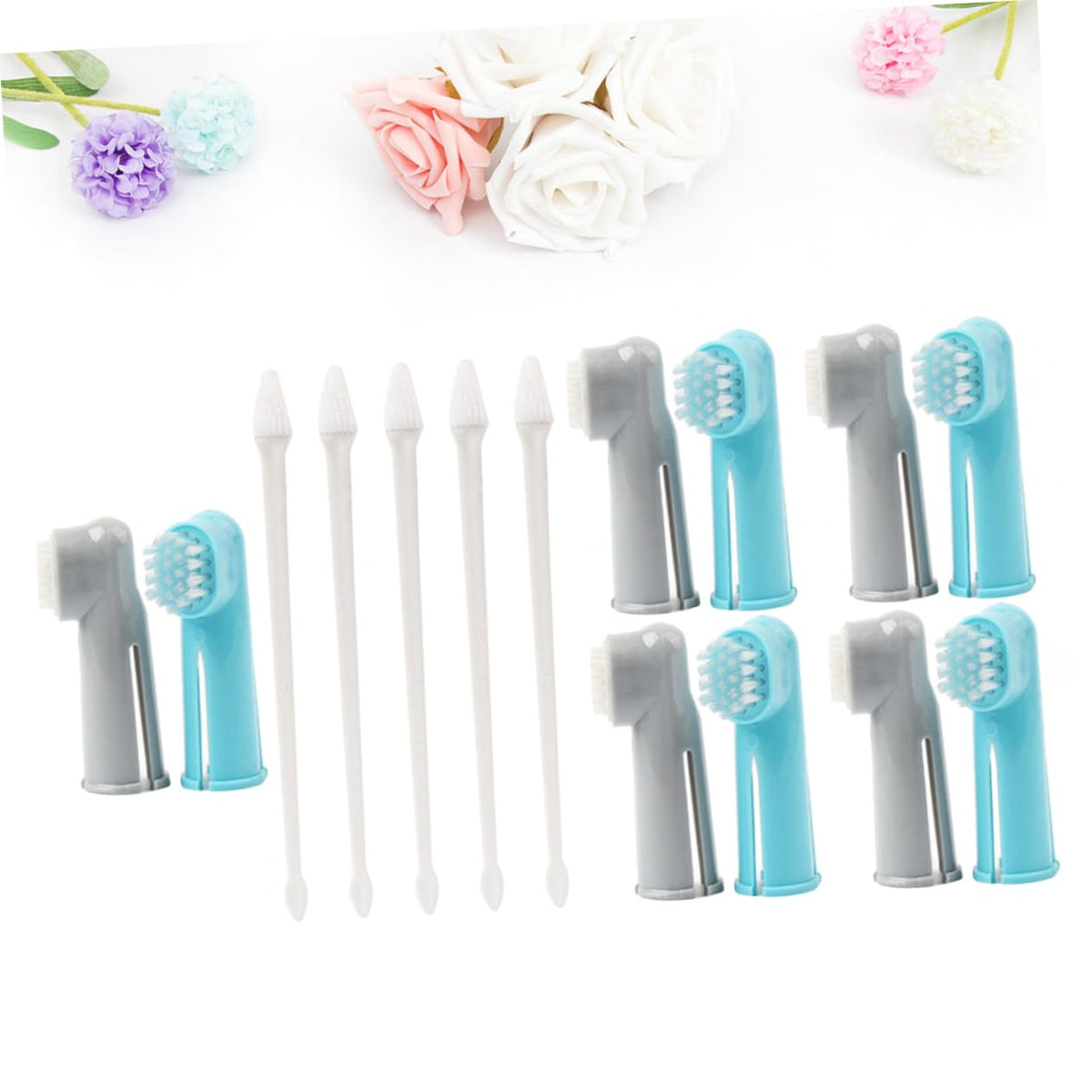 15 Pc Dual-Headed and Finger Pet Toothbrushes U431792