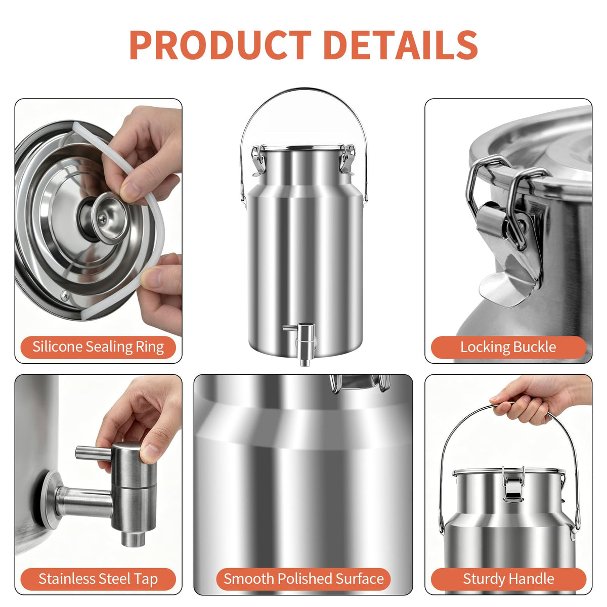 10L Stainless Steel Water Dispenser with Faucet U76973