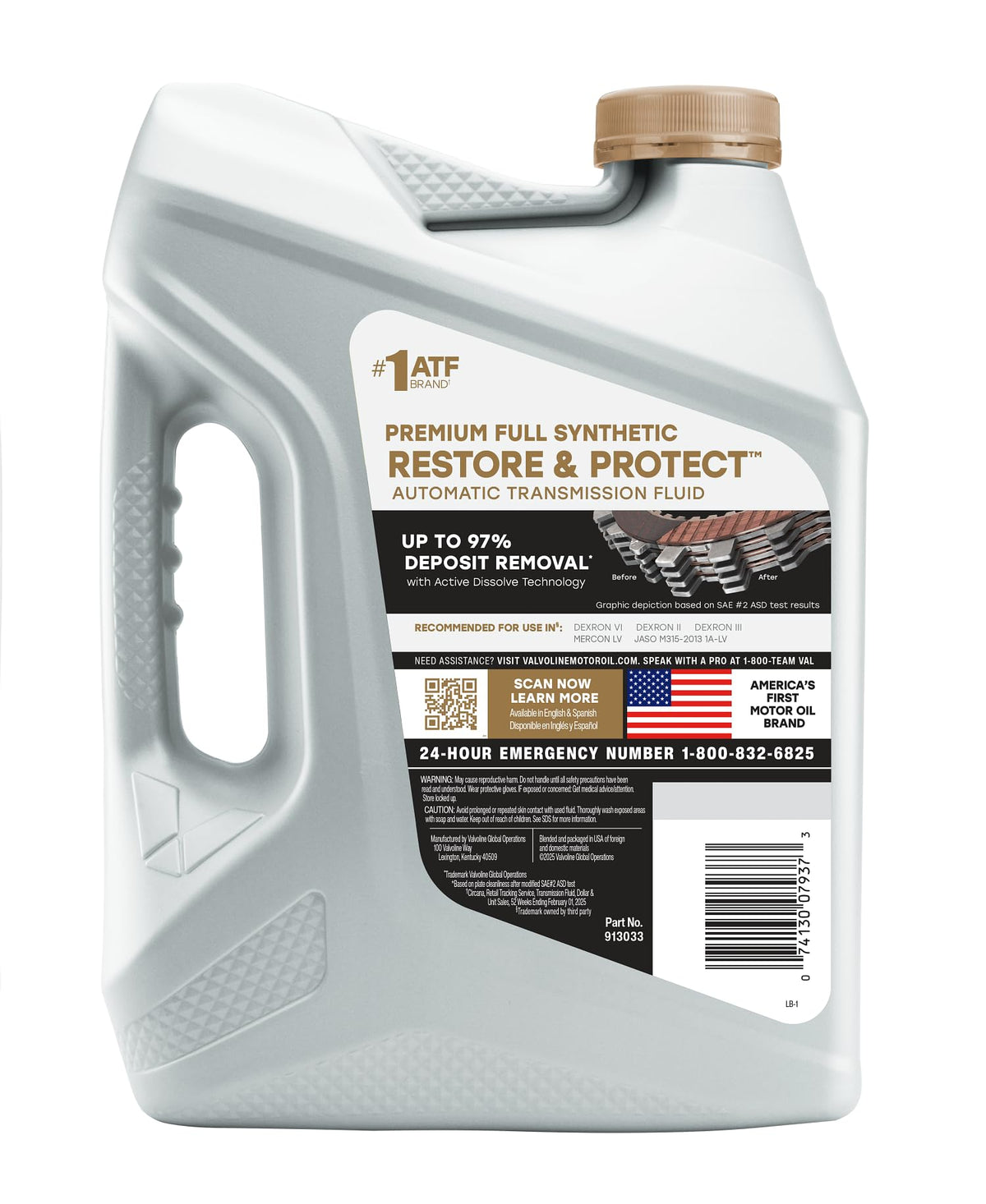Full Synthetic Automatic Transmission Fluid 1 Gallon Case of 3 B859159