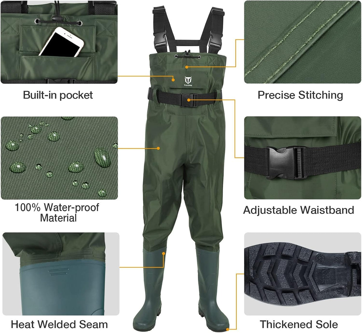 Waterproof Chest Waders M39842