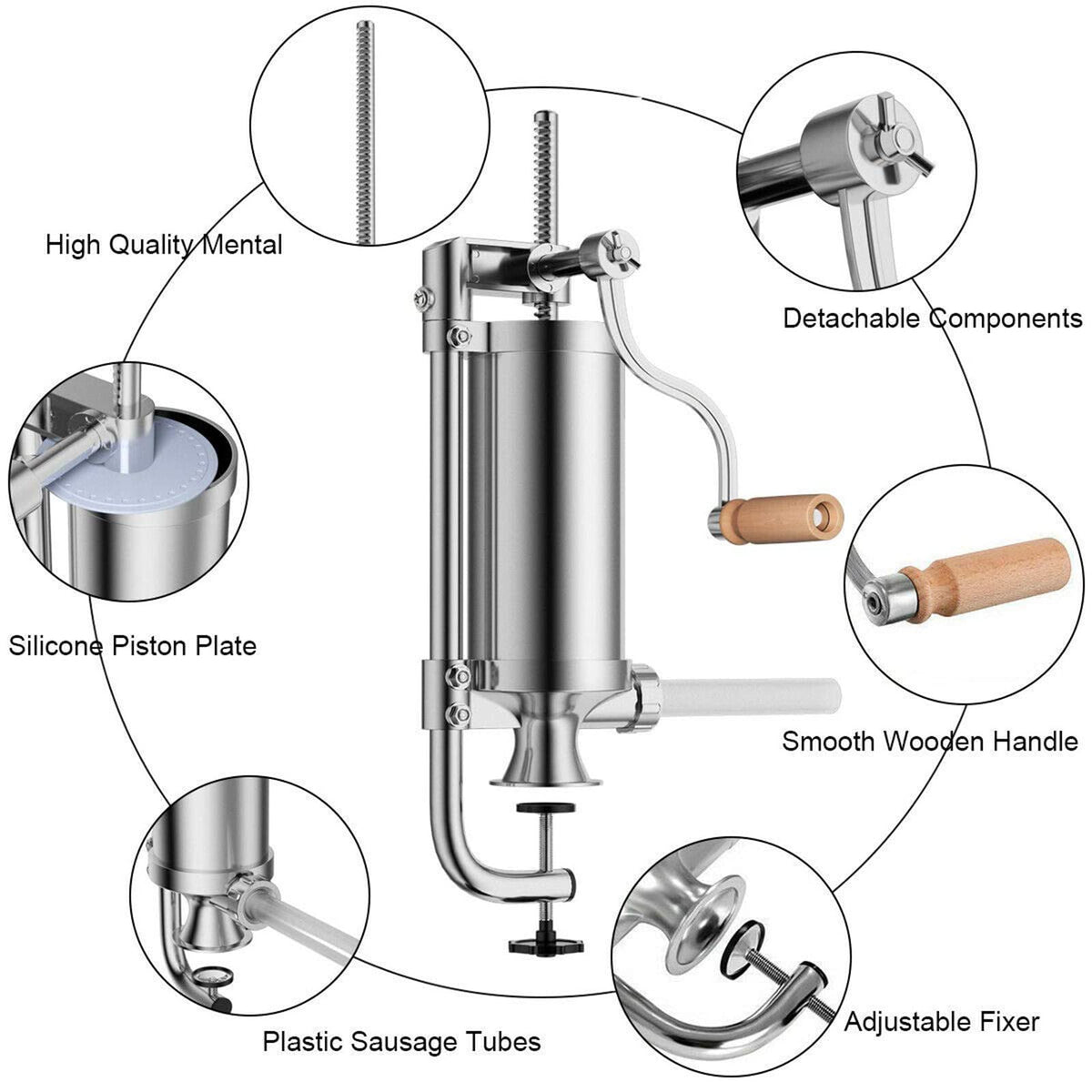 2.5 LBS Vertical Manual Sausage Stuffer N282