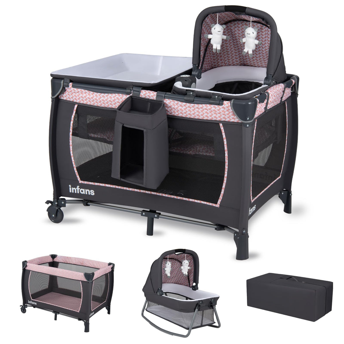 5 in 1 Pack and Play with Bassinet V8641