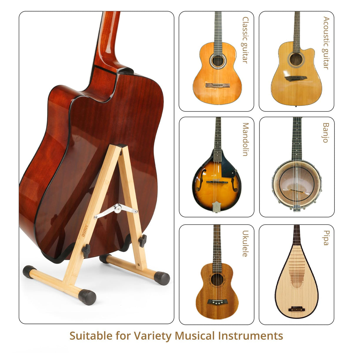 Foldable Wood Guitar Stand A987