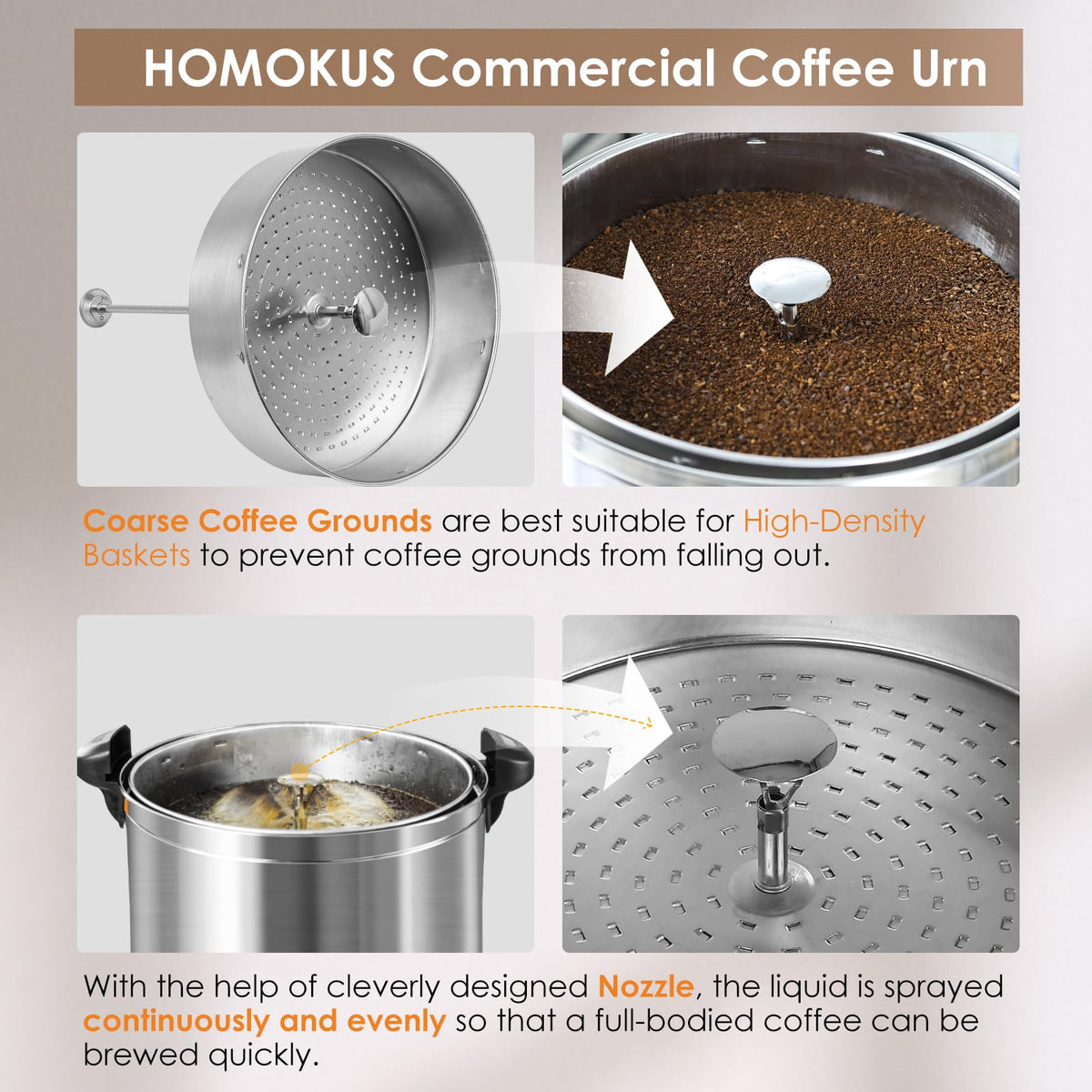 120 Cup 18L Stainless Steel Commercial Coffee Urn N87291