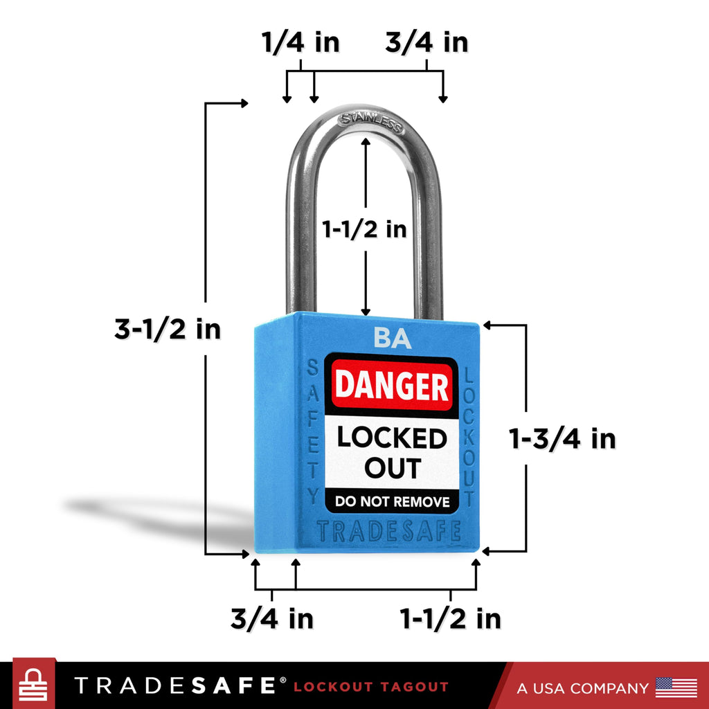 10 Blue Keyed Alike Locks D25734
