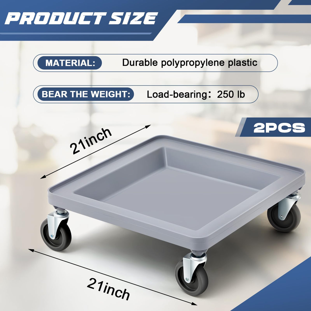 Glass Rack Dolly 4 Wheels 2 Pcs T984244