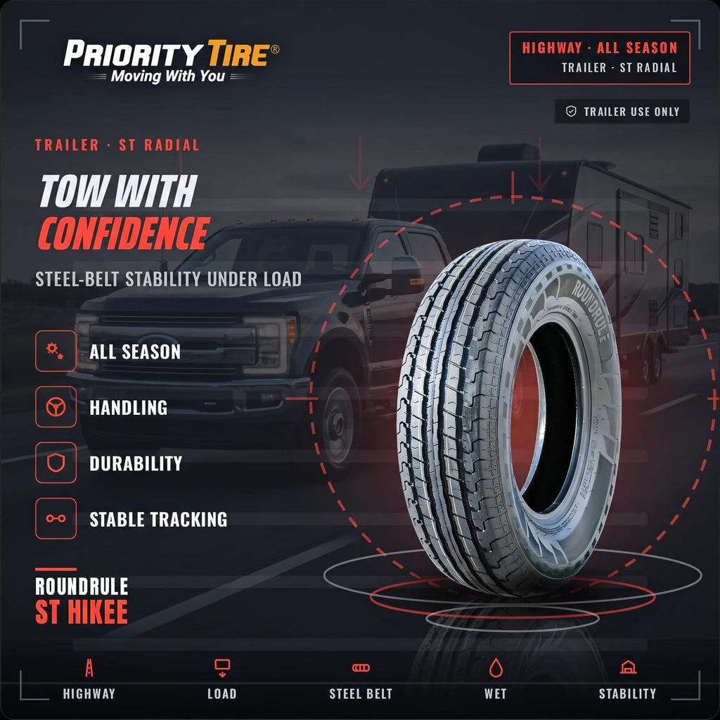 2 x ST205/75R15 All Season 10 Ply Tires H42498
