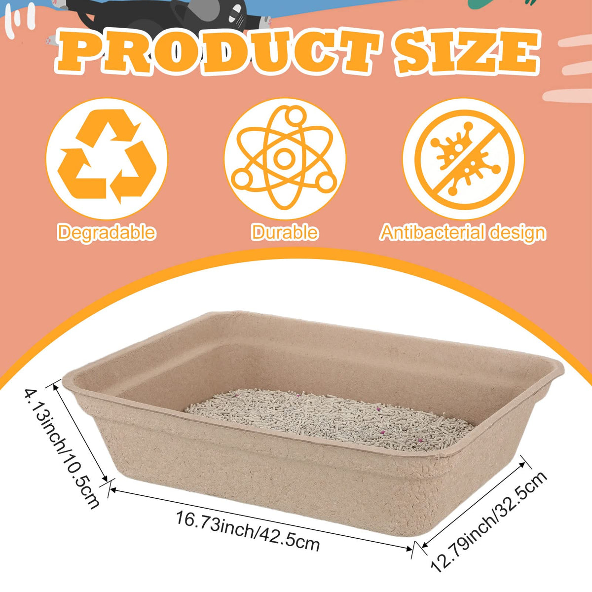 30 Pack Disposable Cat Litter Tray H118
